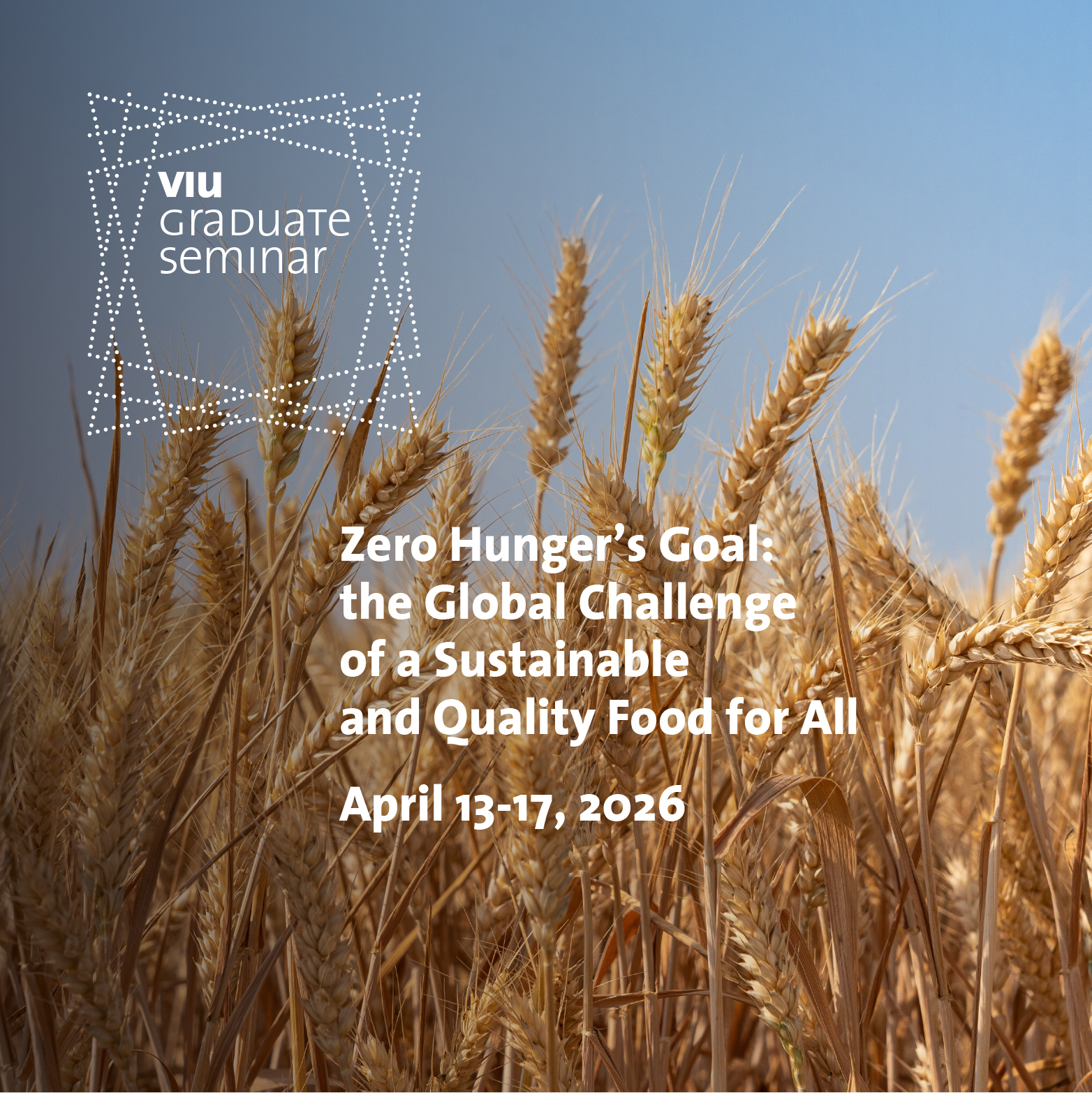 banner VIU Graduate Seminar Zero Hungers Goal  the Global Challenge