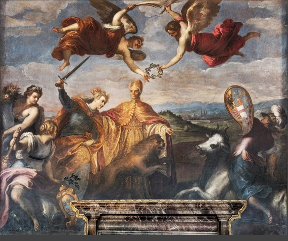 Jacopo Palma il Giovane, Allegoria della vittoria sulla Lega di Cambrai, 1590-95  (Palazzo Ducale, Venezia)